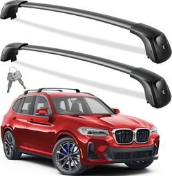 330lbs Lockable Roof Rack Cross Bars BMW X3 G01 2018-26 #2611D T4