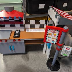 Little Tikes Real Wood Drive-Thru Diner Wooden Play Kitchen