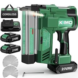 Cordless electric nail gun with 2 batteries