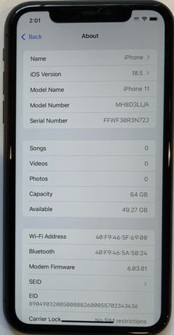 UNLOCKED APPLE IPHONE 11
