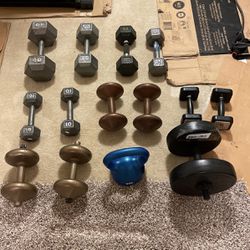 Over 150 Pounds of dumbbell weights best offer will be excepted