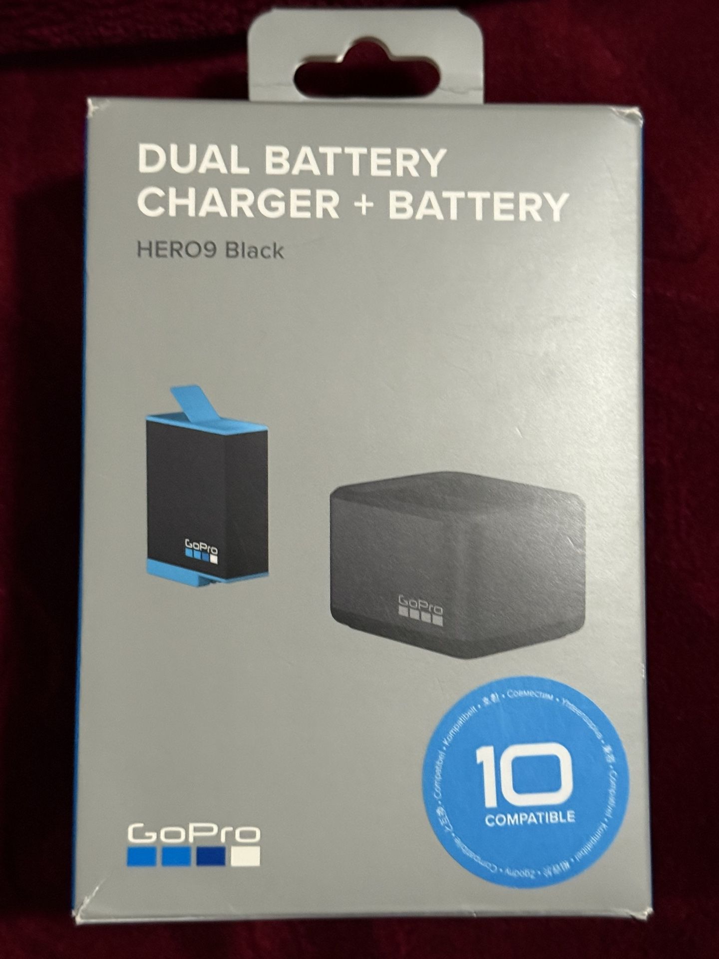 Gopro HER09 Black Dual Battery Charger Plus One Battery