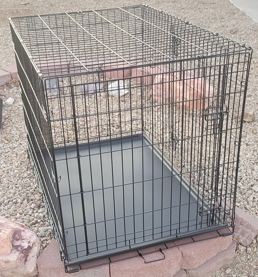 Like New Midwest Extra Large 48 Inch Long Double Door Dog Crate