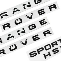 3x Gloss Black Front Hood Rear Liftgate Emblem For RANGE ROVER SPORT HSE Letters