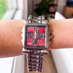 Oakley Minute Machine Red Face Titanium Watch