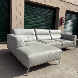 Genuine, Italian Leather Sectional Couch 🛻Delivery Available🛻