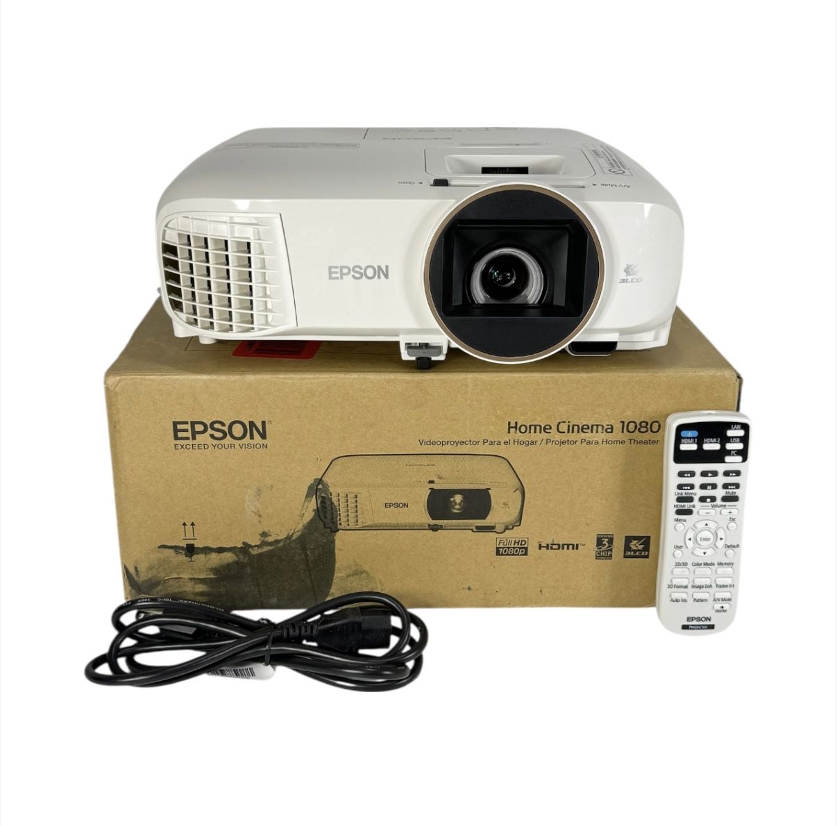 Epson Home Cinema 1080 - 3LCD 1080p Home Theater Projector - 3400 Lumens - 25hrs