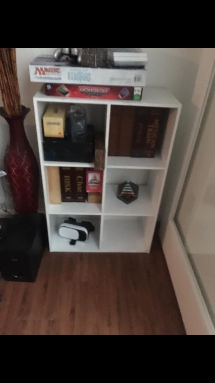 Two cube storage shelves