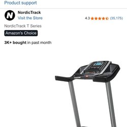 Treadmill, NordicTrack T series
