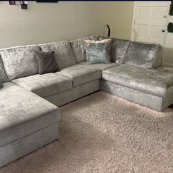 Silver Sectional Brand New 