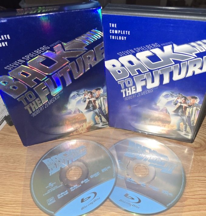 Back To The Future Trilogy DVD set + 2 Blu-ray Discs Of Back To Future 1 & 2