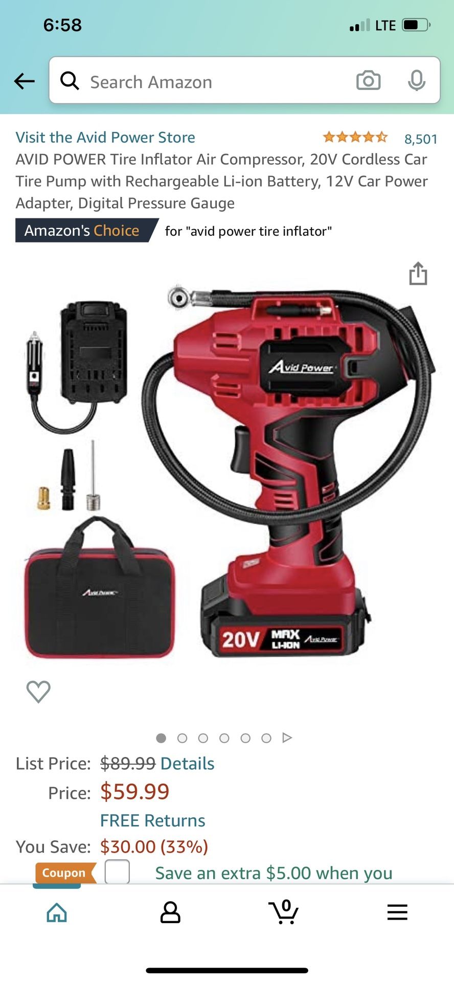 Avid power tire inflator deals