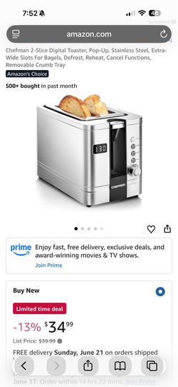 Chefman 2-Slice Digital Toaster