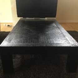 Crate & Barrel Wood Coffee Table 