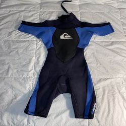 Quicksilver Shorty Wetsuit Kids Size 8/146 Black/Blue