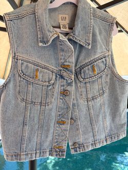 Size S Gap Light Wash Denim Vest