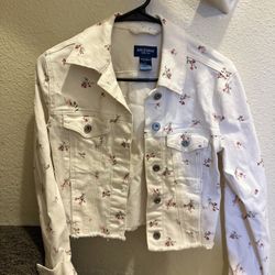 XS White Denim Jacket 