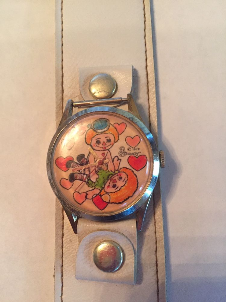 Vintage Raggedy Ann Andy Risqué Adult Theme Watch