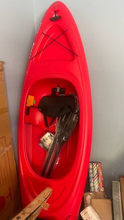 Red Sit-In Kayak with Paddle