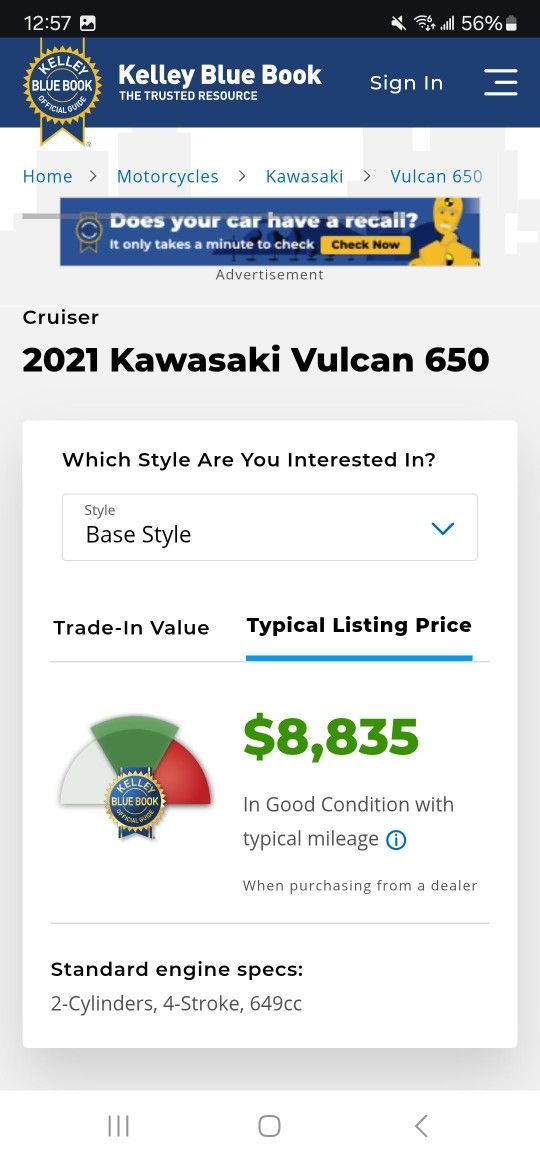 2021 Kawasaki Vulcan