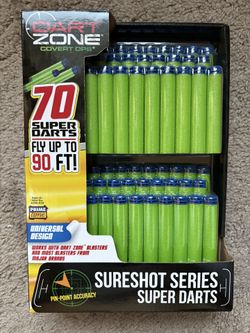 Dart Zone Super Darts, 70 Count NEW