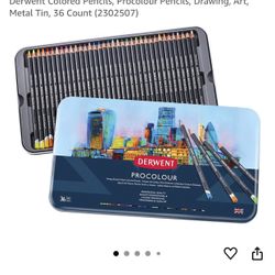 Derwent Colored Pencils, Procolour Pencils, Drawing, Art, Metal Tin, 36 Count ((contact info removed))