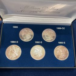 Morgan Dollars (SILVER PLATED) 5 pieces 