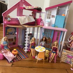BARBIE Playhouse, Motor Home, Dolls, Etc.