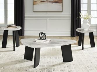 Lilyberg Gray/Black Occasional Table Set (Set of 3) (Online Special Price)
