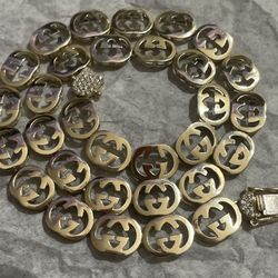 10k Yellow Gold Gucci Link Tennis Chain