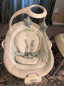 Graco baby swing with harness and mobile $50 cash only. Cross posted