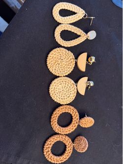 Beautiful set of three Bohemian style pierced earrings. Excellent condition and great for any occasion.