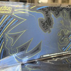 Sealed Pokemon Charizard UPC in acrylic display case