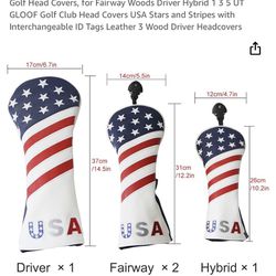 USA Flag Golf Head Covers