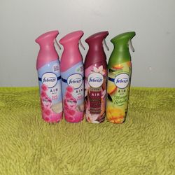 4 Febreze Air Mist 8.1oz(2 Downy April Fresh/1 Vanilla/1 Mango Splash)