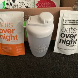 Oats Overnight Brand New Shaker Bottle And Packets