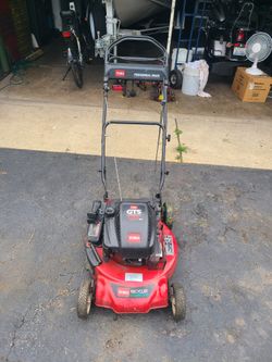 Toro lawn mower, Self-propelled.