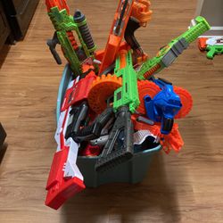 Bucket Of NERF Guns/ Toy Guns (AMMO NOT INCLUDED!!)