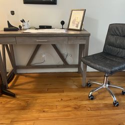 Grey  Ashwood Desk And Chair Bundle 