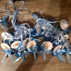 Winnie the Pooh Baby Shower pacifiers Baby Blue