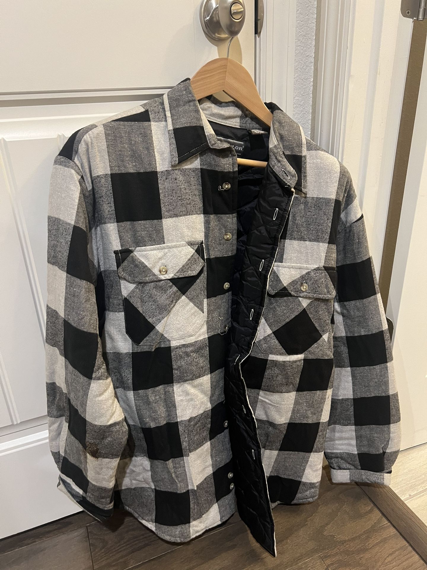 Vintage David Taylor Checkered Plaid Jacket Large, Quilted, Warm, Cozy Menswear