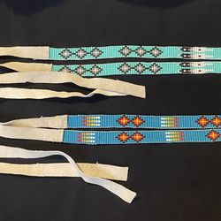 Handmade Native Beaded Hat Bands 