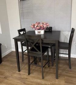 Percy dark Brown Counter Height Set For 4