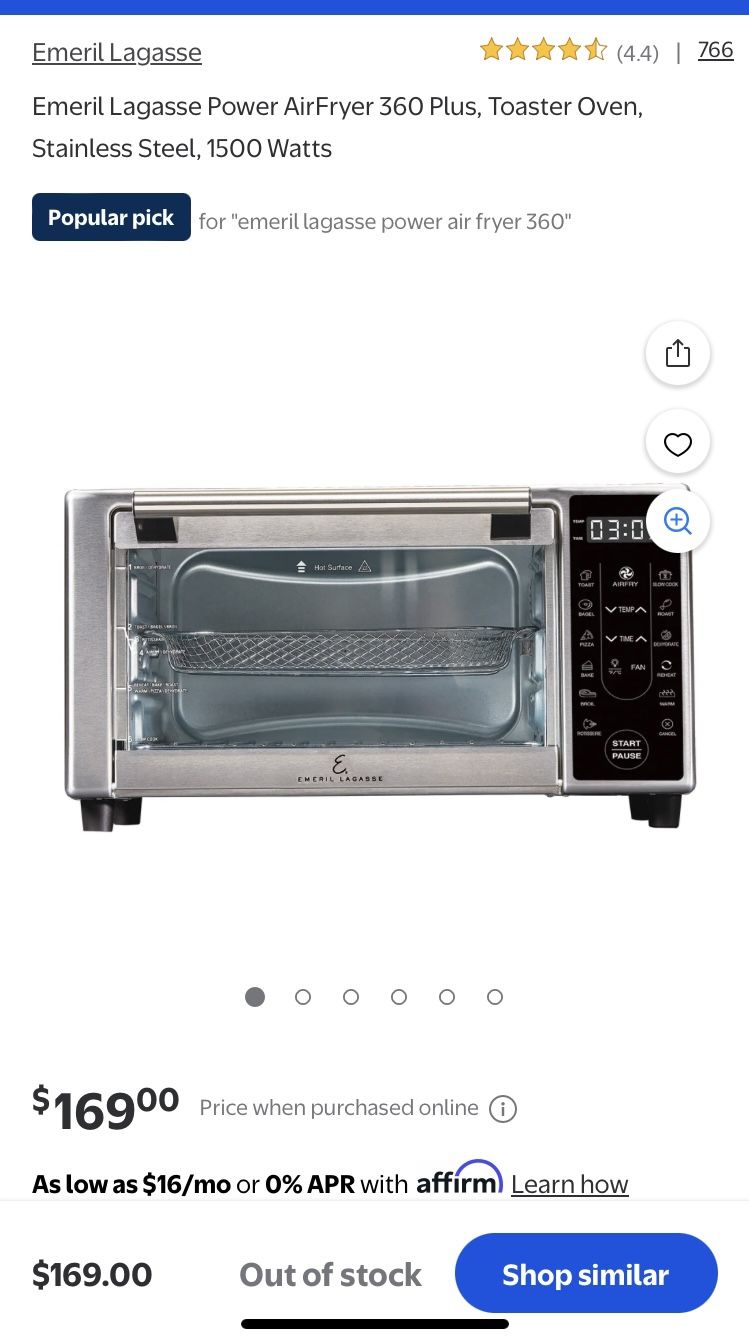 NEW Emeril Lagasse Power Air Fryer 360 Plus