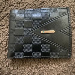 Black Leather Wallet Bifold 