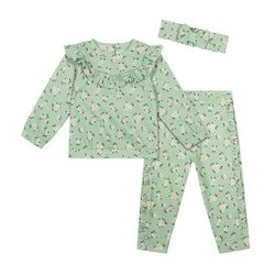 Nicole Miller Baby Girls 3 Piece All over Print Fleece Set