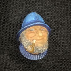 Vintage Bossons Chalkware Head Old Salt Sea Captain Sculpture 