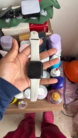 Apple Watch with White Sport Band