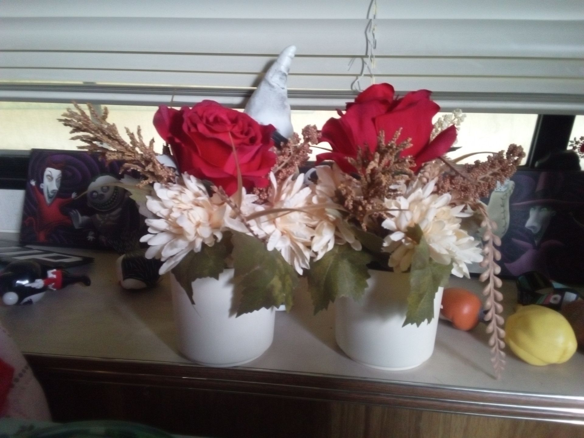 10 inch mum Heather pot fromWalmart