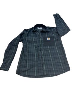 Carhartt WIP Asher Shirt Men's Size Medium Blacksmith Check